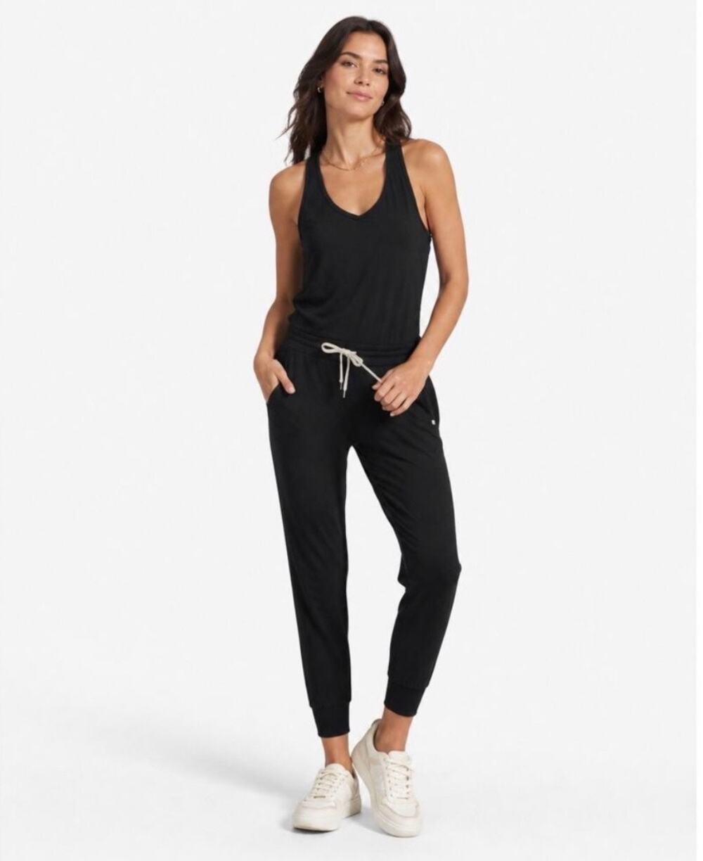 Vuori Black Luna Jogger Jumpsuit One Piece XL Athleisure Lounge
